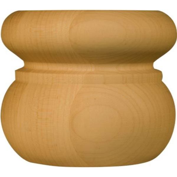 Osborne Wood Products 3 x 3 3/8 Sapelo Round Bun Foot in Soft Maple 4113M